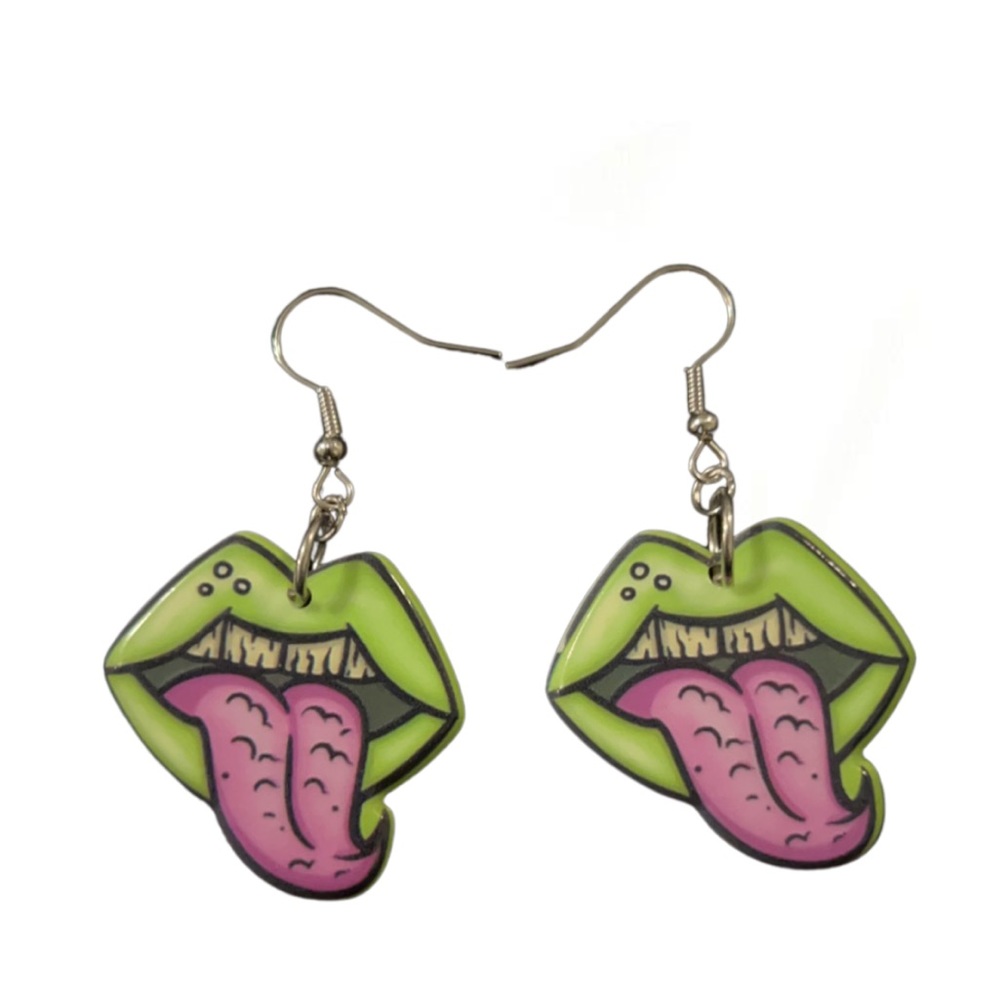 🟢Handmade Zombie Mouth Earrings